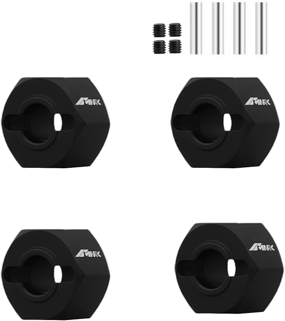 6061 Alum 4Pcs Wheel Hub Hex for 1/16 Mini Maxx Minimaxx 4WD RTR RC Car Upgrades Part Black