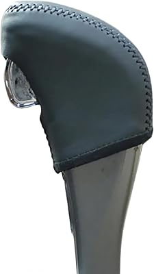 JI Loncky Custom Fit OEM Hand Sewing Black Genuine Leather Gear Shift Knob Cover for Honda Accord 7 2005 2006 2007 Automatic Accessories