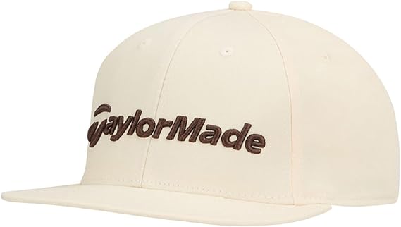 TaylorMade Golf 2025 Flatbill Snapback Hat Cream