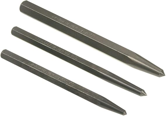 Mayhew Select 89082 Punch Set, 3-Piece, Black