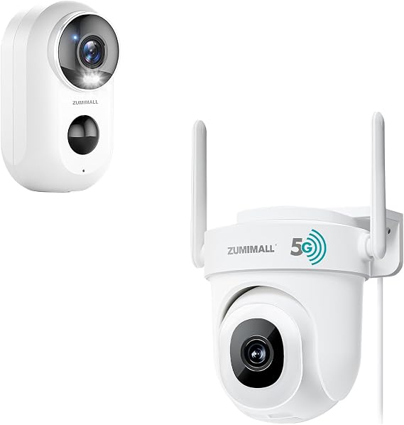 ZUMIMALL F5+BK05 Security Cameras for Outdoor & Indoor Using