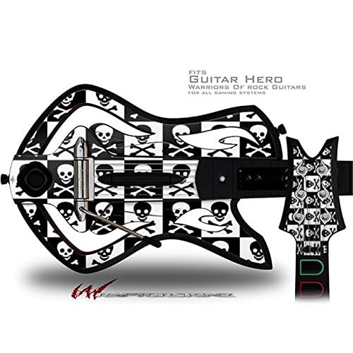 Skull Checkerboard Decal Style Skin - fits Warriors Of Rock Guitar Hero Guitar GUITAR NOT INCLUDED