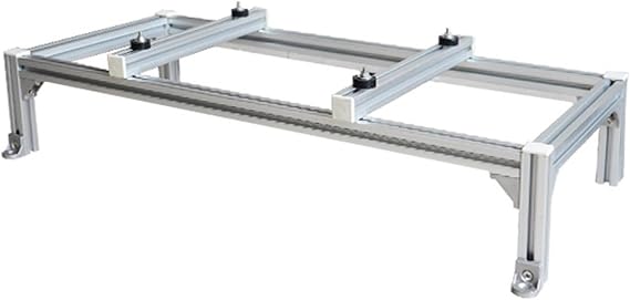 Air Conditioner Support Bracket Double Layer Floor Stand, Heavy Duty Condenser Stand Ground Mounting Bracket for Mini Split Conditioner Outdoor Units, Universal AC Bracket Shock Absorption Heat Pump