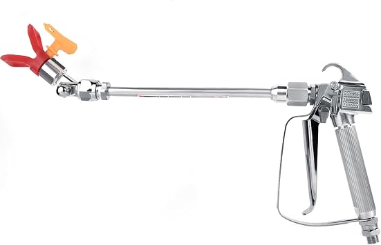 DUSICHIN Airless Paint Spray Gun Paint Sprayer High Pressure 3600 PSI 517 TIP Swivel Joint 10 inches Extension Pole Contractor Uses for Titan Graco Airless Paint Sprayers DUS-137