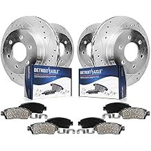 Detroit Axle - Brake Kit for Chevy GMC Silverado Sierra 1500 Yukon Tahoe Astro, Drilled & Slotted Disc Brakes Rotors Ceramic Brake Pads Replacement : 12" inch Front Rotor and 12.78" inch Rear Rotor