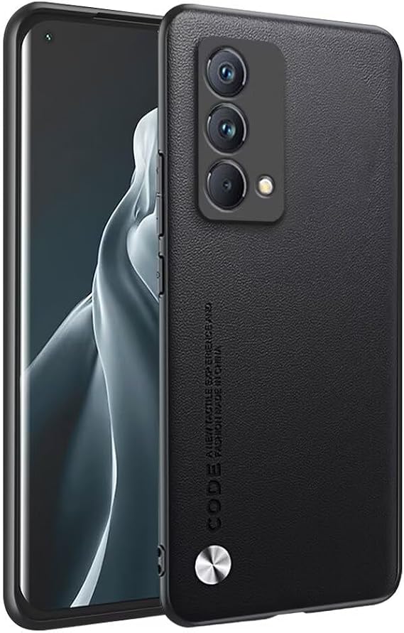 HONLEN Case for Realme GT Master Edition (6.43 Inches) Business Phone Case Leather with Back Black