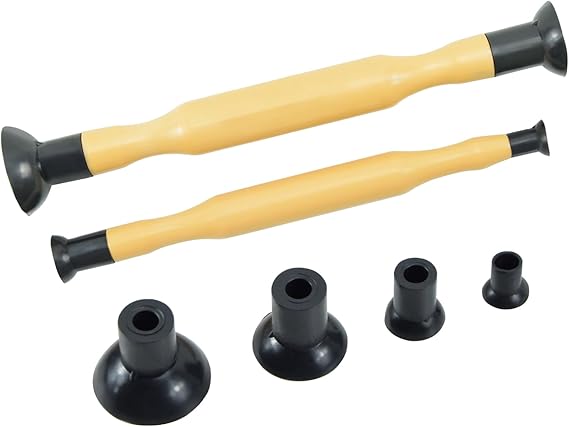 2PCS Double Ended Valve Lapping Tool Set with 4 Suction Plates