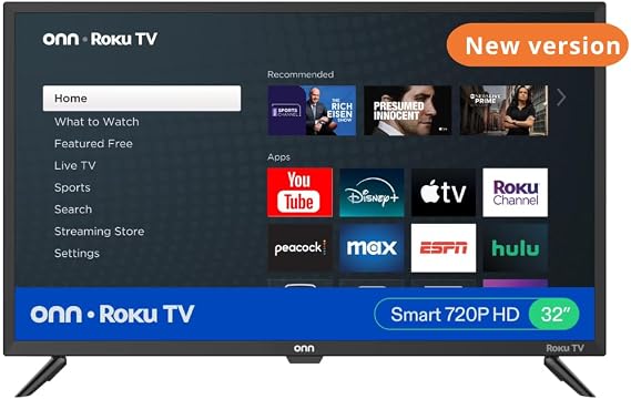 ONN 32-Inch Class HD (720P) LED Smart TV Compatible with Netflix, Disney+, YouTube, Apple TV, Alexa and Google Assistant - 100012589