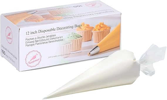 Keenpioneer Disposable Piping Bags Cake Decorating Bags 12inch 100 Count