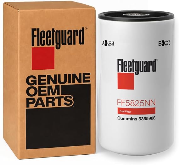 FF5825NN Fleetguard Fuel Filter - Genuine OEM filter for Cummins ISX15 & ISX12 engines - 1 Pack