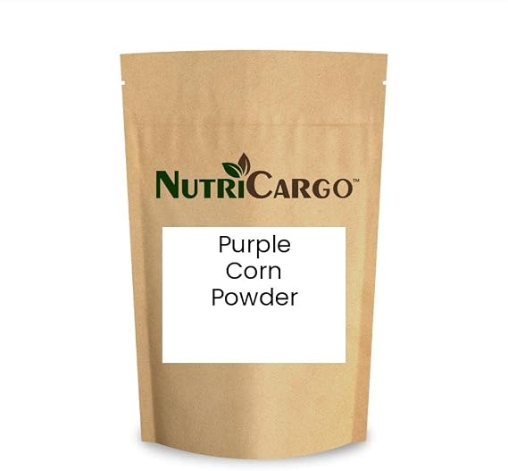 NutriCargo Purple Corn Powder (Zea mays) 2.2 lbs / 1 kg Bulk Finely Milled Purple Maize Powder for Baking, Smoothies & DIY Blends