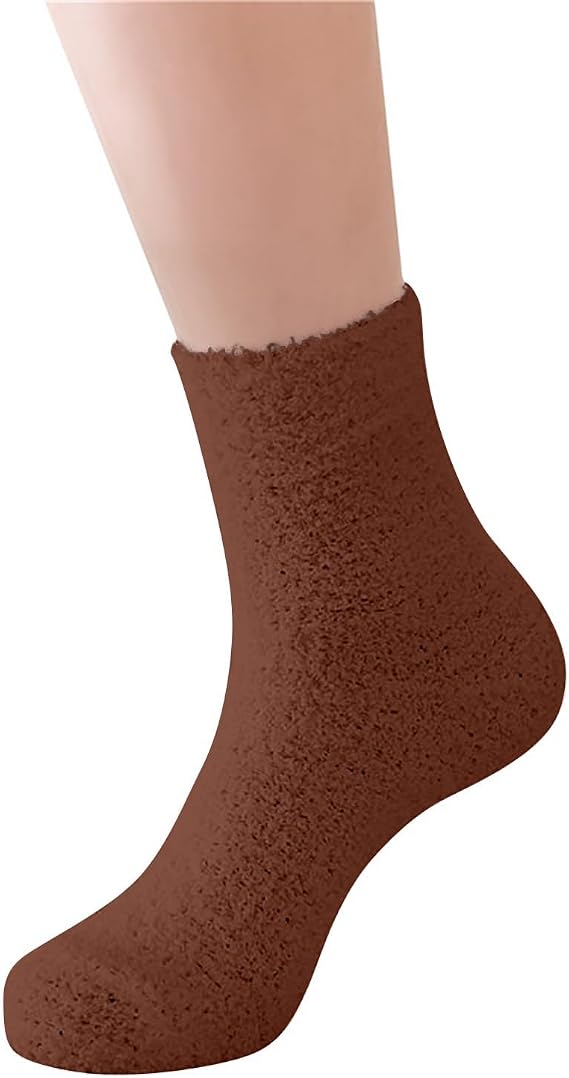 Lolvmvchi Women Fuzzy Slipper Socks Warm Soft Winter Plush Sleeping Socks Heated Socks For Men