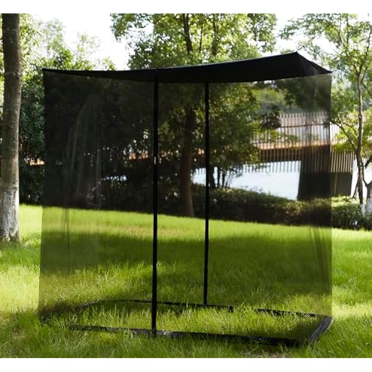 Mengersi Mosquito Net, Extra Large Mosquito Netting Tent for Camping, Bed Canopy Bug Netting for Twin Bed, Patio, Camping, Outdoor & Travel Black, Small