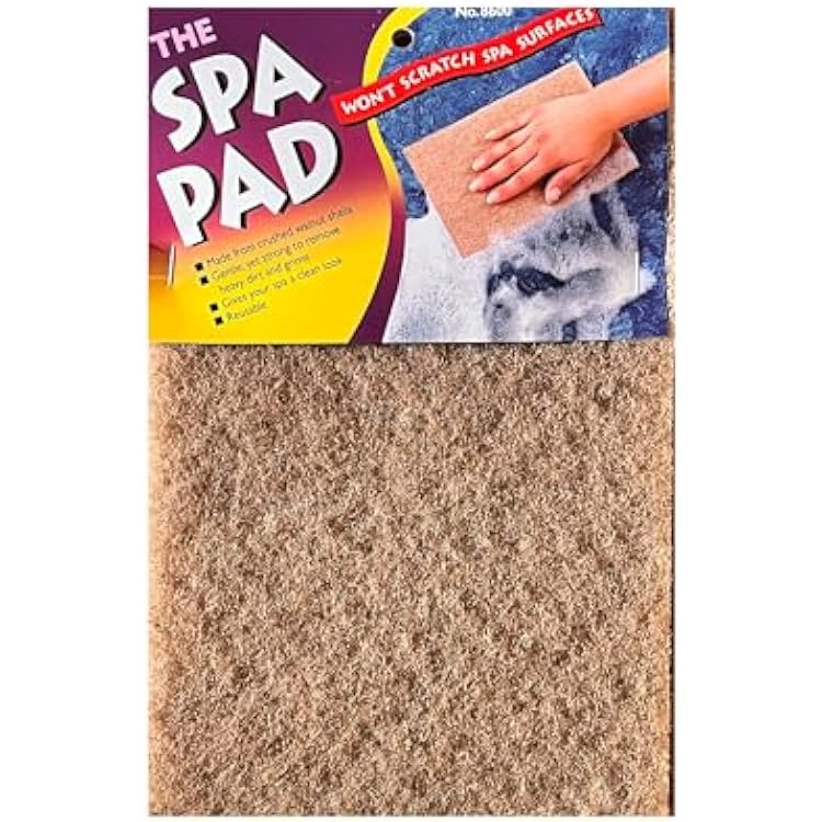 AhhSome Spa & Hot Tub Cleaning Pad, Made from Crushed Walnut Shells, Reusable, and Scratch-Resistant, Removes Gunk, Grime & Sticky Particles from Any Surface, Designed for Hot Tub Surface Cleaning