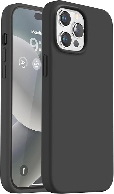 iPhone 13 Pro Max ile Uyumlu İçi Kadife Lansman Silikon Kılıf – Kamera Korumalı, Darbe Emici, Premium Yumuşak Kapak Siyah