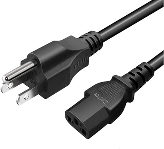 6FT Treadmill Power Cord for Sole F63 F65 F80 F83 F85 Treadmill, UREVO, Nautilus T614 E618, Superfit, BowFlex, Horizon, Proform Power 995i, Goplus 2 in 1 Folding Treadmill Power Cable Cord [UL Listed]