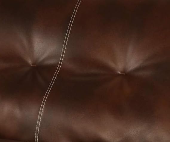 Full Size Chestnut Futon Cover Only Bonded Leather Premium Collection Fits 6-8 inch Futons Mattress (Cappuccino)