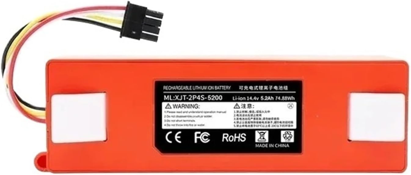 14.4V 6500mAh Replacement Battery Compatible for Roborock S6 S7 MaxV Q5 Q7 MAX Robot Vacuum Cleaner Accessories Parts1PC 6500mAh