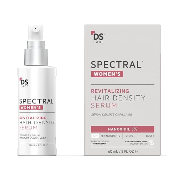 DS Labs Spectral Women's Hair Density Serum for Thinning Hair, 60 mL | Powered by Nanoxidil, glycolic acid & biotin, lightweight, fast-absorbing serum for healthier-looking, fuller-looking hair.
