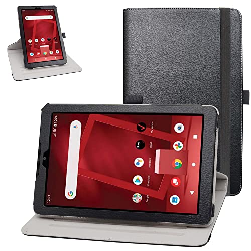 Bige for Orbic Tab8 5G Rotating Case,360 Degree Rotary Stand with Cute Pattern Cover for Orbic Tab8 5G VerizonOrbic Tab8 5G UW 8-inch Tablet,Black