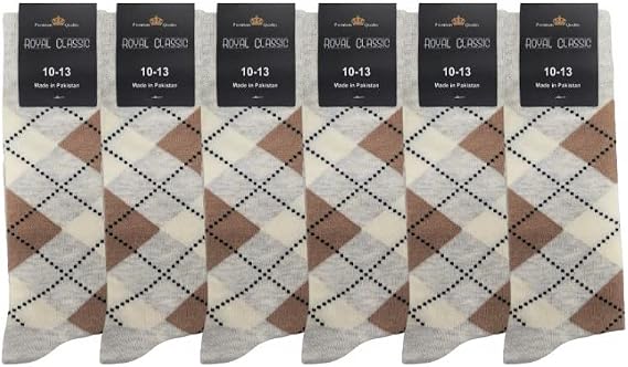 Groomsmen Dress Socks - Mens Argyle dress socks - Wedding Socks - DRESS SOCKS Size 10-13 (6-Pairs)