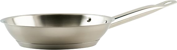 Winco 8" Stainless Steel Commercial-Grade Fry Pan