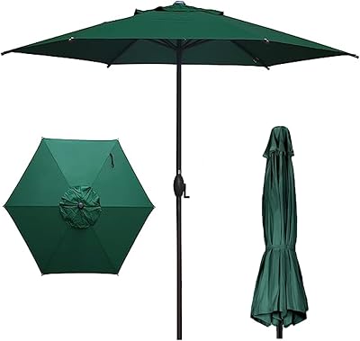 Outdoor Patio Umbrella 6.5 Ft 6 Rib Replacement Canopy Waterproof Parasol Fabric Canopy for Garden, Lawn, Deck, Backyard & Pool