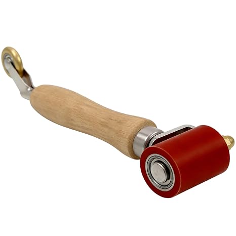 CNQLISSeam Roller 40mm Silicone Seam Roller, 6mm Brass Detail Penny Roller,Smoothing Combo Seam Roller Tool for PVC/TPO/EPDM Single Ply Roofing Tools and Tape Hot Air Tools