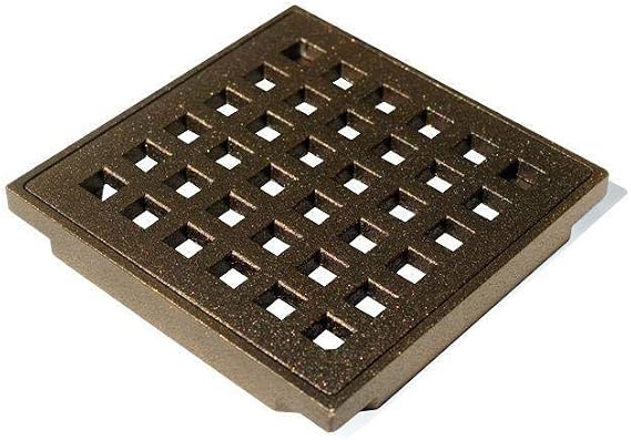 Wedi Fundo - Square Oil Rubbed Bronze Grate Cover (4 in)