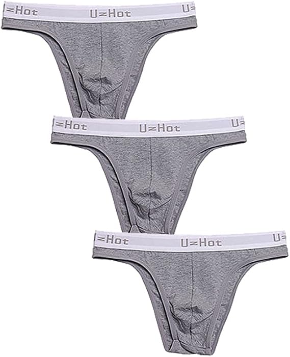 Men's Cotton Anti-Friction Sweat Absorbing Triangle Briefs Underwear Bulge Pouch Soft Panties