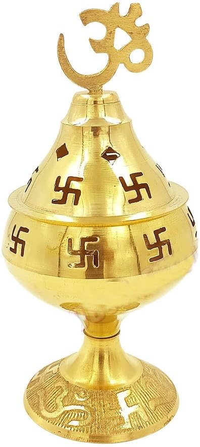 Ambe MATA Navratri Puja Diya Deepam Vilakku in Brass (Size 7x3.75x6.8 inches)
