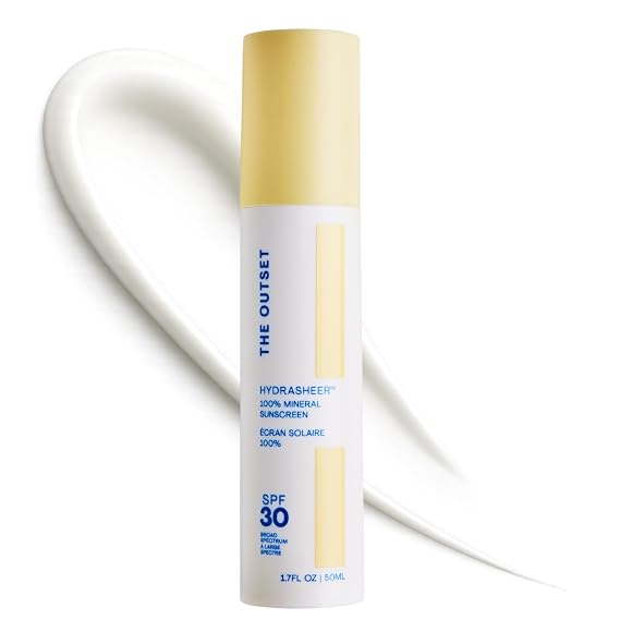 The Outset Hydrasheer 100% Mineral Sunscreen SPF 30, 1.7 fl oz