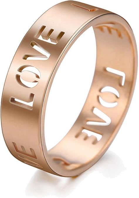 LONAGO Personalized Name Ring Custom Name Plate Stacking Ring Engrave Names Initial Ring for Women Men