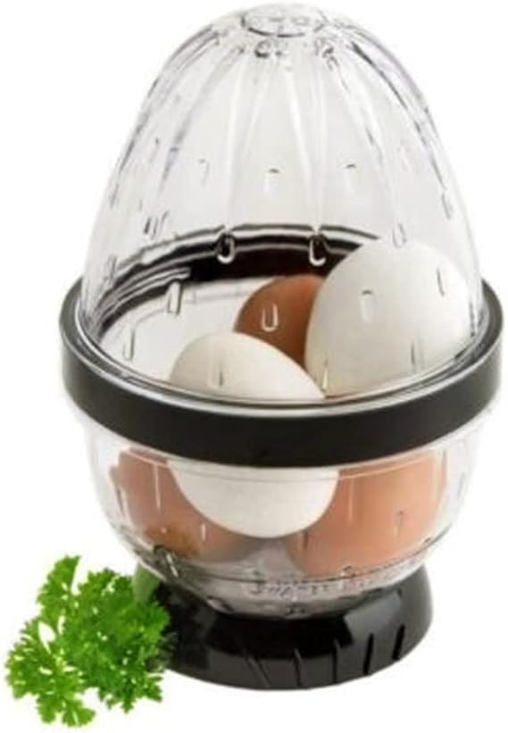 EZ EGGS Hard Boiled Egg Peeler, 3 Egg Capacity Handheld Specialty Kitchen Tool Peels Egg Shells in Seconds (As Seen on TV)