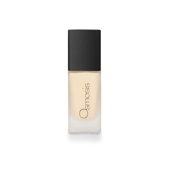 Osmosis Flawless Foundation, Lightweight Liquid Makeup, Medium To Full Coverage, Matte Finish, 10 Shades, Ivory 1 Fl Oz