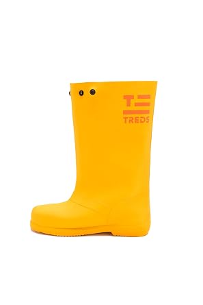 TREDS Rubber Concrete Boot, Pull-On Overboot for Construction, Mud & Snow, Size L/XL 12-13, 17" Ht, Yellow