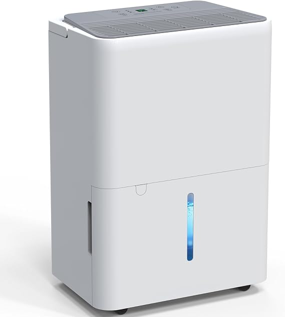 Electric Dehumidifier 12 L/Day Electric Dehumidifier 35 dB Dehumidifier Room Dehumidifier for Rooms up to 122 m³/25 m² Timer 10 J.