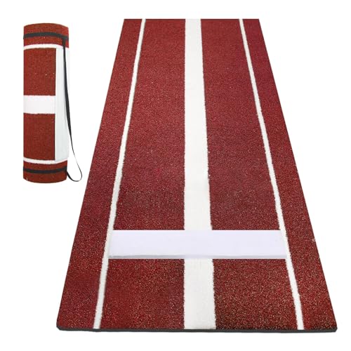 10x3 ft Softball Pitching Mat with Mound - Antifade Turf, Antislip Foam Backing - Fastpitch Equipment for Softball and Baseball Pitchers Practice
