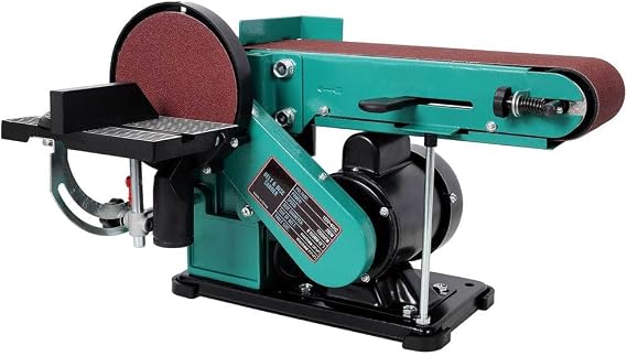 4" x 36" Belt & 6" Disc Benchtop Sander Heavy Duty Combination Sanding Machine with Cast Iron Base, High Torque Motor for Wood, Plastic, and Metal
