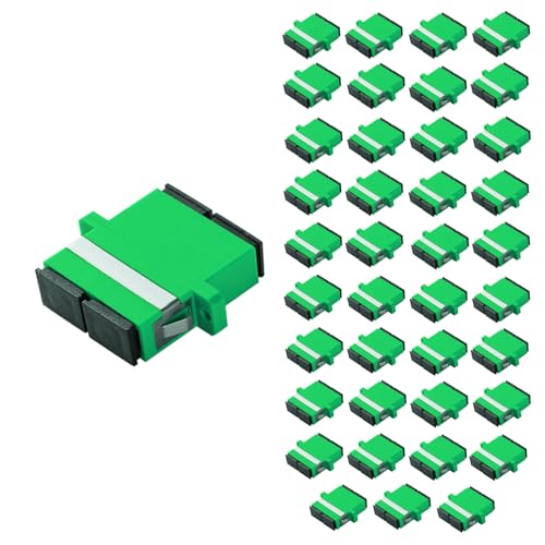 40Pcs SC to SC for APC end face Couplers, Duplex Fiber Optical Adapters Cable Connectors