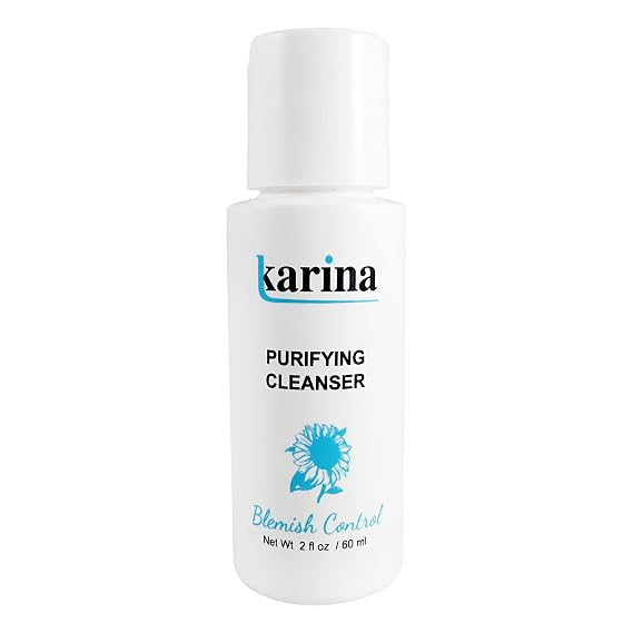 Karina Skincare Purifying Cleanser Travel Size 2 oz Gently Removes Impurities & Excess Oil With Botanical Extracts For Oily & Combination Skin Daily Face & Travel Facial Cleanser