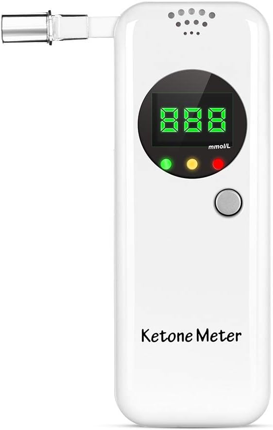 Ketone Breath Meter, Professional Portable Ketone Breath Tester, Digital Ketone Breathalyzer with 10 Mouthpieces (Color2)