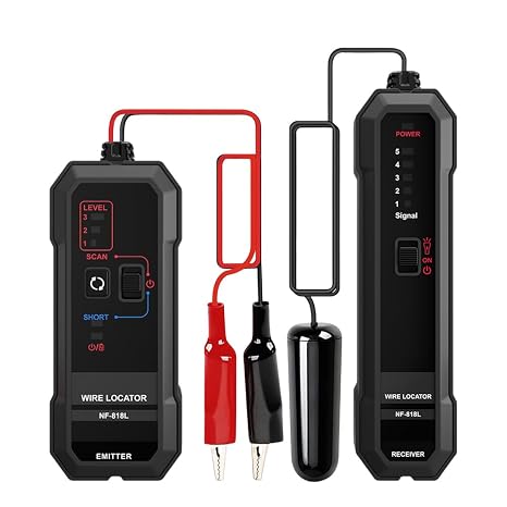 Underground Wire Locator with Earphones- Cable Tracer Kit Tone Generator | for Pet Fence, Buried Sprinkler Valve, Irrigation Systems