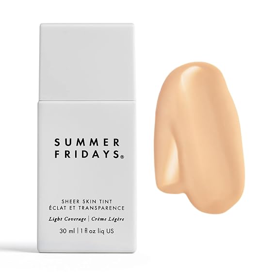 Summer Fridays Sheer Skin Tint, Lightweight Face Makeup, Shade 1 (1 Oz)
