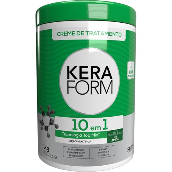 Skafe - Linha Keraform (Tratamento) - Creme Intensivo 10 em 1 1Kg - (Keraform (Treatment) Collection - 10 In 1 Intensive Cream Net 32.27 Oz)