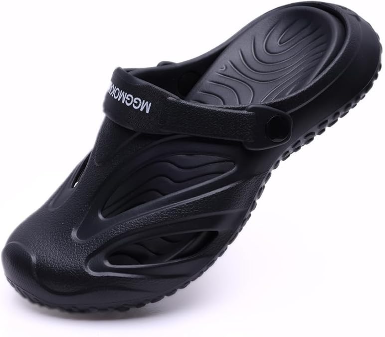 MGGMOKAY Unisex Mules Clogs Sandals Garden Shoes Beach Slippers with Removable Cushion Footbed