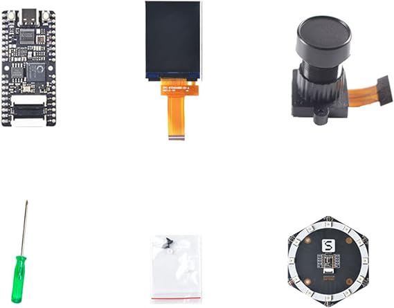 Maix Bit Kit RISC-V AI+ IoT Development Board with 2.4-Inch Screen, Camera, and Mic Array (USB, UART, SPI, I2C, TIMER)