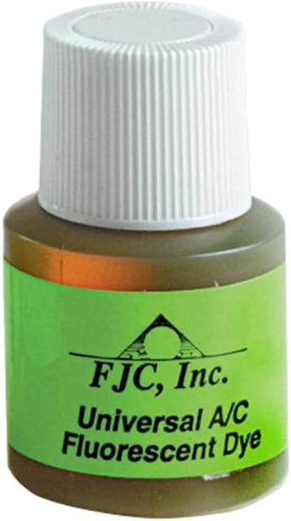 FJC 4914 Universal A/C Fluorescent Leak Detection Dye - 1/4 oz. | 1 oz Bottle