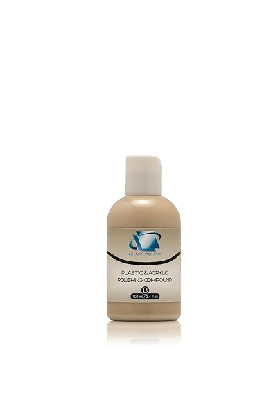 Glass Polish 3.4oz (100ml) Plastic & Acrylic Polishing Compound for Professional High-Gloss Micro Finishes - GP14018