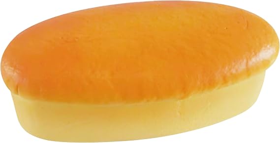 Bread Squish, Slow Rising Squeeze Toys, Realistic Half-Baked Cheese Cake Stress Relief Fidget Toy 7.87x3.94x2.36 inch.